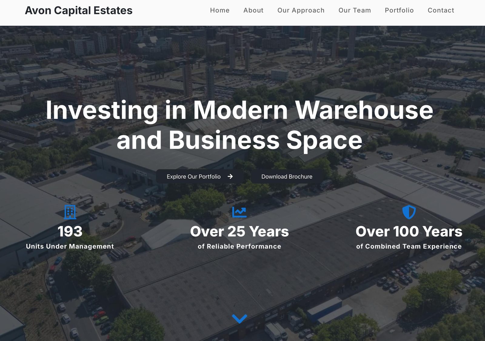 Avon Capital Estates homepage hero